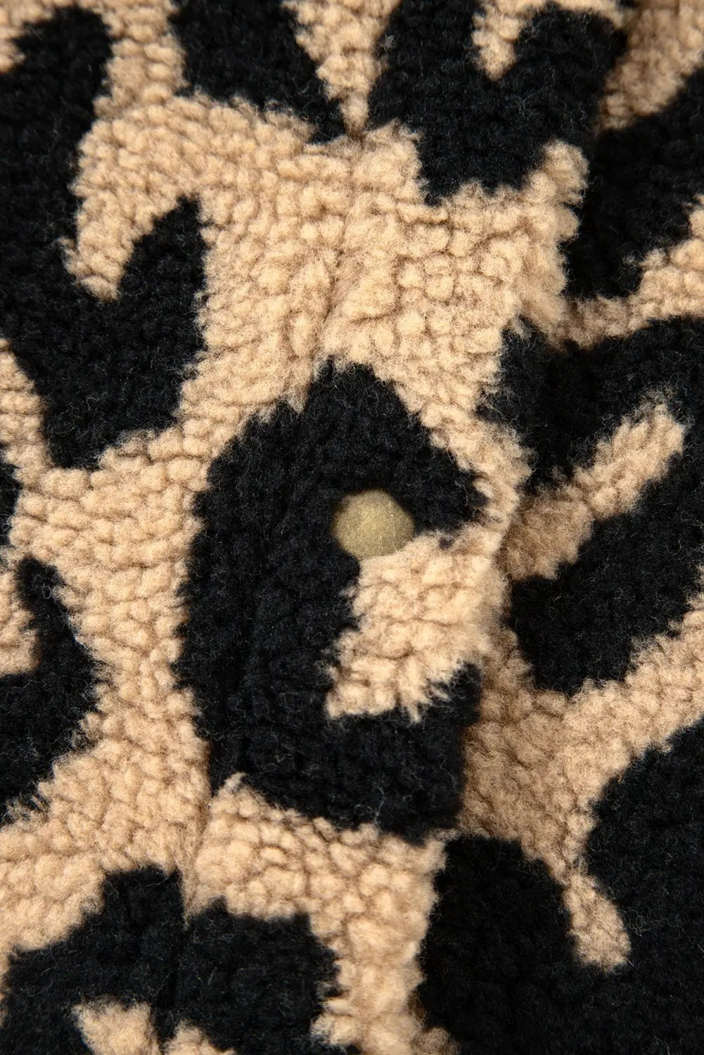 Premium Khaki Leopard Sherpa Button Front Plus Size Vest Jacket Dear-Lover Dropshipping